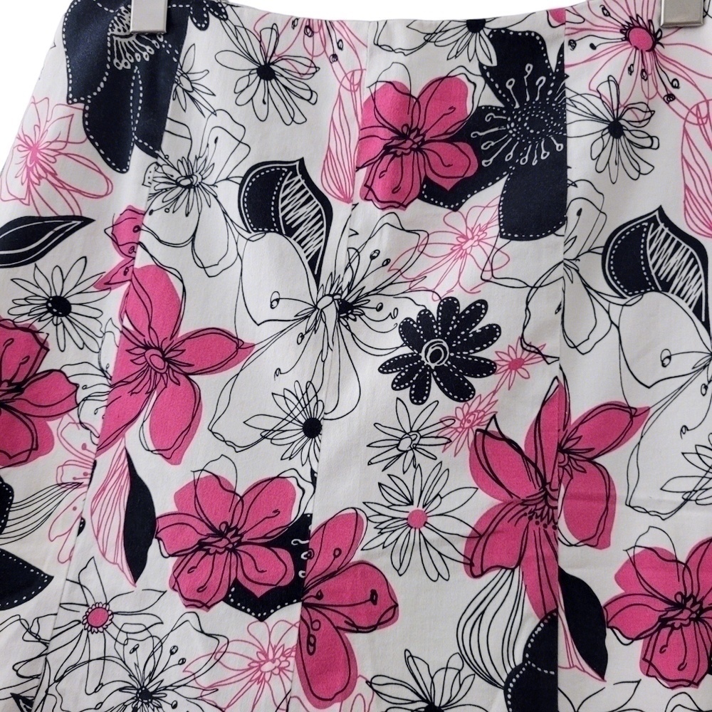 Floral Fit N Flare Midi Skirt Size 10 Vintage